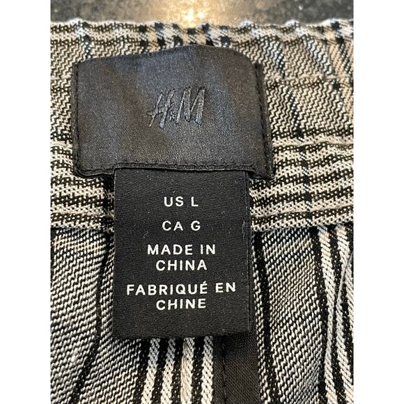 H&M Men's SlimFit Coupe Etroite black plaid pant Large - Picture 4 of 10